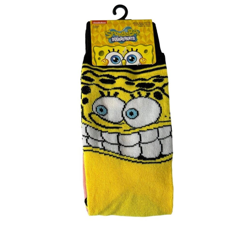 SpongeBob & Patrick Socks Men’s Fun Cartoon Nickelodeon Novelty Gift New